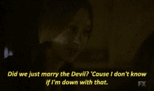 American Horror Story Did GIF - American Horror Story Did Did We Just Marry The Devil Because If We Did I Dont Know If Im Down With That GIFs
