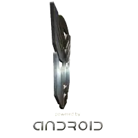 a logo that says powered by android on it
