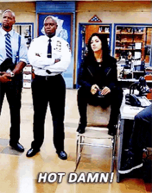 Call The Po-lice And The Fireman GIF - Brooklyn99 Hotdamn Exclamations GIFs