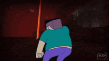 a cartoon of a man with a beard is standing in front of a letter c