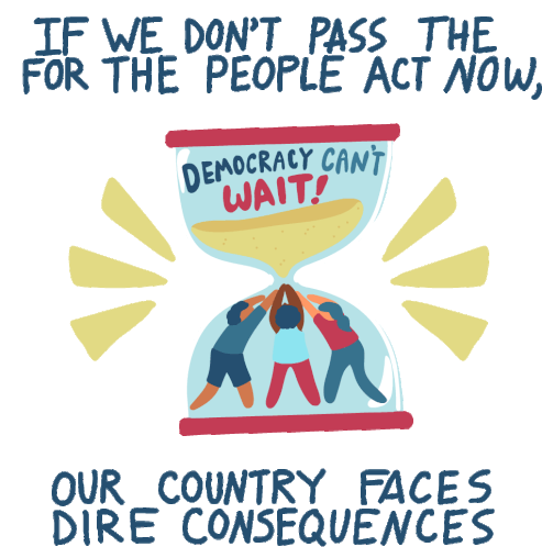 Time For The People Act Sticker - Time For The People Act For The People Stickers