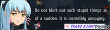 a screenshot of a video game with the character tio on it