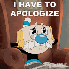 I Have To Apologize Mugman GIF - I Have To Apologize Mugman The Cuphead Show GIFs