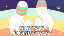 Mind Your Business Lady Bee And Puppycat GIF - Mind Your Business Lady Bee And Puppycat Just Mind Your Own Business GIFs
