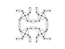 a black and white drawing of a circle with dots on it