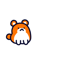 a cartoon drawing of a bear with an arrow in its eye .