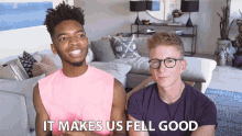 It Makes Us Feel Good Delighted GIF - It Makes Us Feel Good Delighted Happiness GIFs