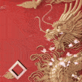 a red background with a dragon and the letters oi on it