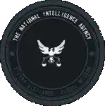 a logo for the national intelligence agency with a bird and scales of justice
