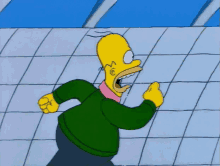 Homer Simpson Running In Treehouse Of Horrors - The Simpsons GIF