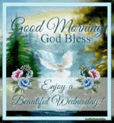 a good morning god bless enjoy a beautiful wednesday greeting card
