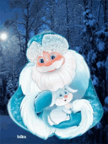 Santa Blue GIF - Santa Blue Bunny GIFs