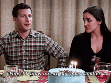 brooklyn nine nine jake peralta fine ill blow out my birthday candles birthday candles blowing birthday candles