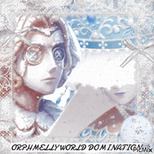 a picture of a woman with a mask and the words orphmellyworld dominaticmix on the bottom