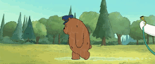 triste grizzly bear ursos sem curso chuva chuva forcada