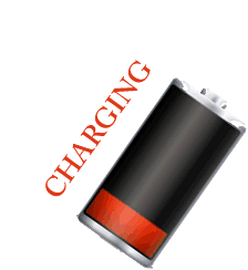Charging Cargando Sticker - Charging Cargando Loading Stickers