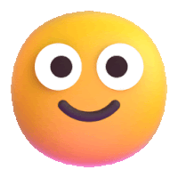 a yellow smiley face with white eyes and a smile on its face