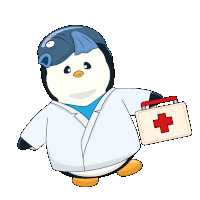 Doctor Penguin Sticker - Doctor Penguin Pudgy Stickers