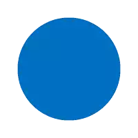 a blue circle on a white background with a gray border