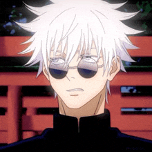 a close up of a person wearing sunglasses and a jacket .