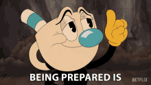 Being Prepared Is My Middle Name Mugman GIF - Being Prepared Is My Middle Name Mugman The Cuphead Show GIFs