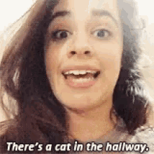 Camila Cabello Cat In The Hallway GIF - Camila Cabello Cat In The Hallway GIFs