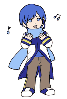 kaito vocaloid sing singing anime