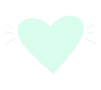 a light blue heart with a white background