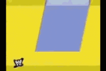 a close up of a wrestling logo with a w on it