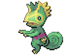 keckleon being sick pokemon pixelated tongue out