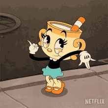 Winking Ms Chalice GIF - Winking Ms Chalice The Cuphead Show GIFs