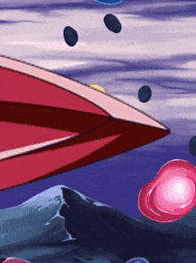 a cartoon drawing of a rocket flying through the air