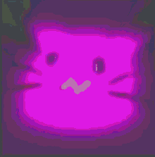 a drawing of a green cat with a yellow face