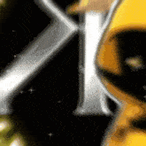 a black background with a white letter k