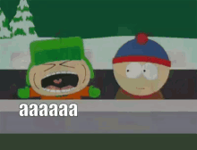 Southpark Kyle Stan Gritando GIF