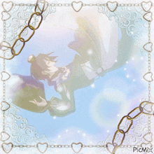 a picture of a person floating in the air with a picmix watermark on the bottom