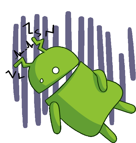 Crashed Android Sticker - Crashed Android Bugdroid Stickers