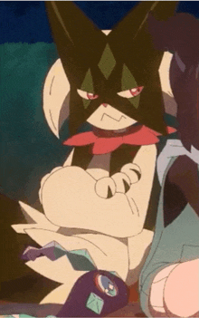 a cartoon drawing of a cat with a mask on it