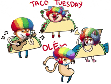 Taco Tuesday Clown Dog GIF