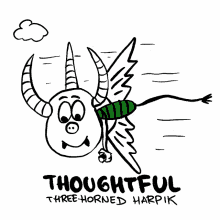 thoughtful three horned harpik veefriends considerate mindful sympathetic