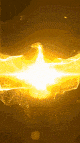 a glowing light that looks like a phoenix