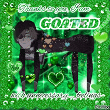 a picture of a man with the words thanks to you pam goatted with unnecessary feelings on it