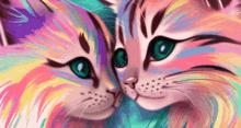 Cats In Love Watercolor GIF - Cats In Love Watercolor GIFs