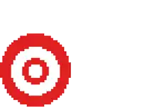a red and white target with a black arrow pointing to the left