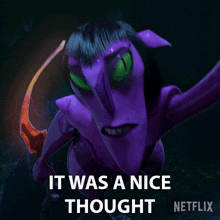 It Was A Nice Thought Nomura GIF - It Was A Nice Thought Nomura Trollhunters Tales Of Arcadia GIFs