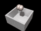 a 3d rendering of a white box filled with dirt
