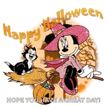 Hsppy Halloween Halloween Disney GIF - Hsppy Halloween Halloween Disney Minnie Mouse GIFs