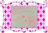 a picture frame with alexis 's social media creation room written in pink