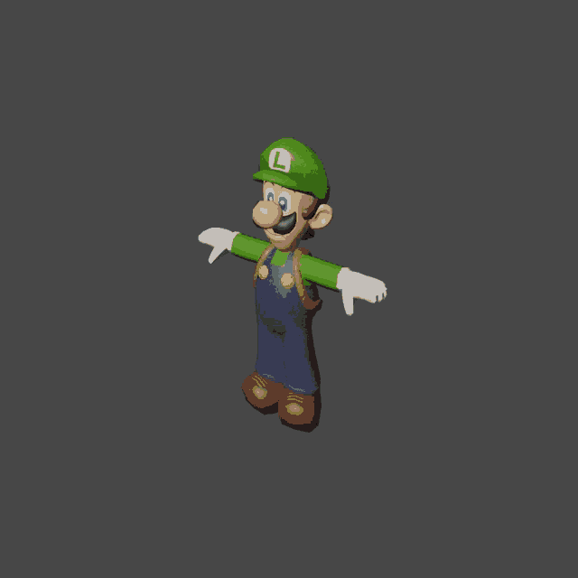 Luigi, T-Pose