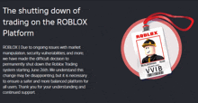 a roblox badge with a picture of a roblox character